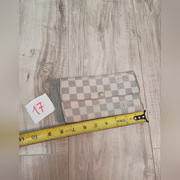 Authentic LOUIS VUITTON Damier Azur Portefeuille Sarah Long Wallet - Picture 15 of 16